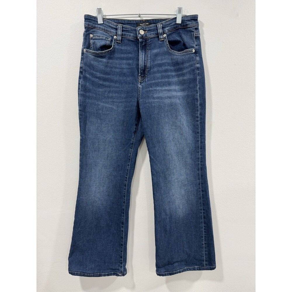 Massimo Dutti Size 10 Denim Straight Leg Mid-Rise Flair Blue Jeans